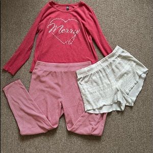 AMBRIELLE PIJAMA SET ( CHRISTMAS COLLECTION, COMES WITH 2 PANTS , LONG AND SHORT